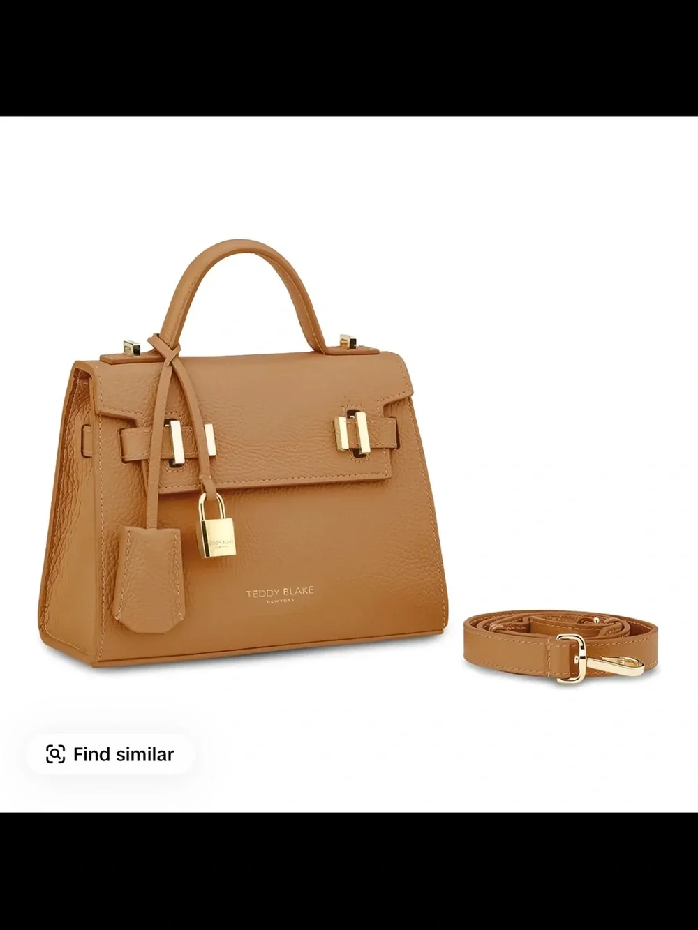 Classic Structured Tan Leather Top-Handle Bag